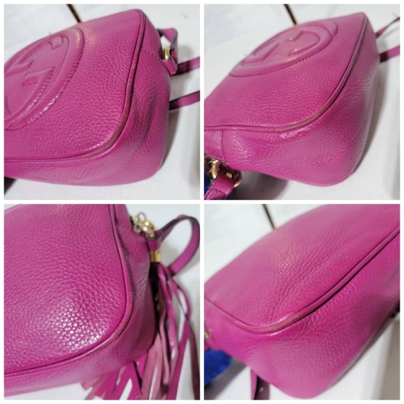 Authentic GUCCI Cellarius Calfskin Small Soho Disco Bag Pink Magenta - Picture 13 of 15